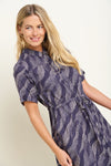 Flowing Dots Shirt Dress