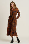 Brush Strokes Maxi Shirt Dress