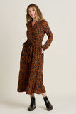 Brush Strokes Maxi Shirt Dress