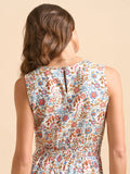 Cream Secret Garden Midi Dress