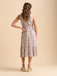 Cream Secret Garden Midi Dress