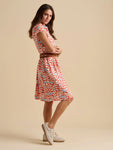 Spring Vine Knee Length Dress