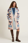 Geo Belted Knitted Cardigan