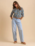 Navy Secret Garden Blouse