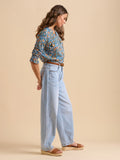 Navy Secret Garden Blouse