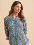 Navy Secret Garden Blouse