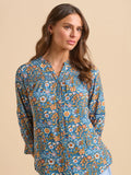 Navy Secret Garden Blouse