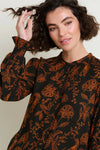 Henna Trail Button-Through Blouse