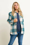 Shamrock Teal and Cream Flannel Shacket