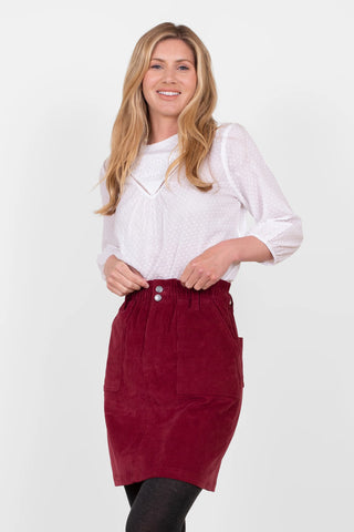 Corduroy Skirt - Burgundy