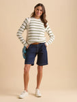 Wide Leg Denim Shorts