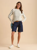 Wide Leg Denim Shorts