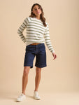Wide Leg Denim Shorts