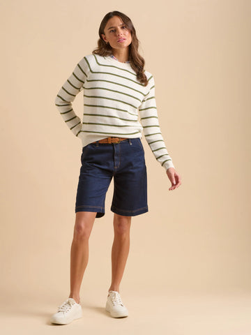 Wide Leg Denim Shorts