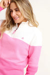 Pink Quarter Zip Sweater