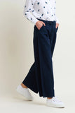 Navy Double Pleat Front Trousers