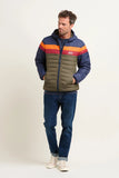 Men's Retro Stripe Puffer