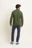 Khaki Quarter Zip Knit Jumper