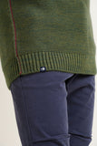 Khaki Quarter Zip Knit Jumper