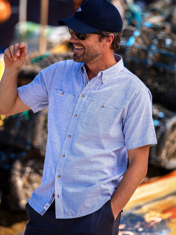 Blue Textured Shirt