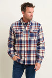 Navy Blanket Check Overshirt