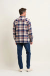 Navy Blanket Check Overshirt