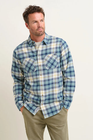 Teal Blue Check Shirt