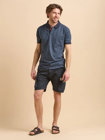 Navy Tile Polo