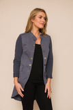 Suzy D Stonewash Military Jacket - Navy