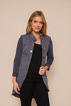 Suzy D Stonewash Military Jacket - Navy