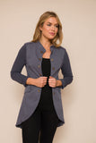 Suzy D Stonewash Military Jacket - Navy