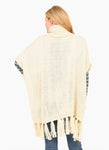 Cream Cable Knit Poncho