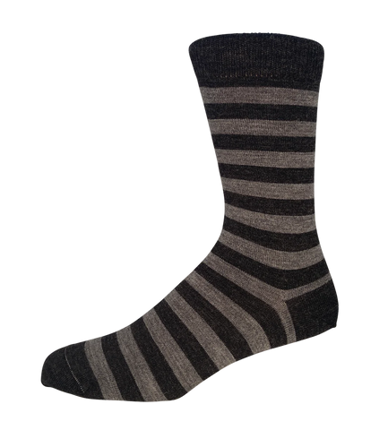 Bright Stripe Merino Socks - Silver