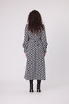 Classified Bianca High Neck Dress - Black and White