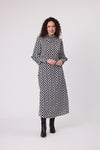 Classified Bianca High Neck Dress - Black and White