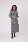 Classified Bianca High Neck Dress - Black and White