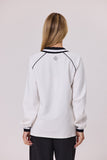 Classified Daisy V Neck Sweatshirt - White