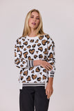 Classified Heart Print Sweatshirt