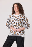 Classified Heart Print Sweatshirt
