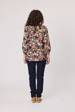 Classified Toulon 3/4 Sleeve Floral Blouse - Black