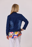 Denim Jacket Pearl Trim