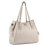 Milleni Grey Croc-Embossed Handbag