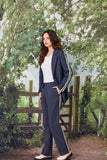 Democracy Cleo Stripe Trim Pant - Navy