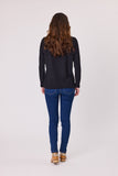 Democracy Tilda Side Tape Top -Black