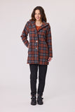 Democracy Hooded Coat - Charcoal/Rust