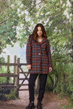 Democracy Hooded Coat - Charcoal/Rust