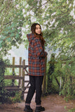 Democracy Hooded Coat - Charcoal/Rust