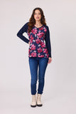 Democracy Tessa Knit Top - Navy