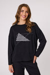 Democracy Zig Zag Top - Black