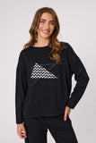 Democracy Zig Zag Top - Black